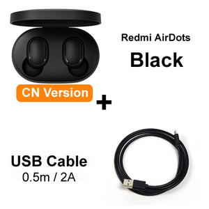 Original Xiaomi Mi Redmi AirDots TWS Wireless Bluetooth Earphone Stereo Bluetooth 5.0 Mini Headset With Mic Earbuds