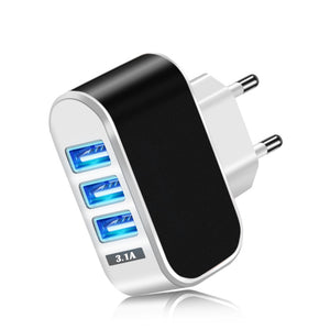 Acgicea 3 Ports USB Charger 5V 2A USB Wall Power Adapter EU Charger Charging For iPhone XS X Xiaomi Samsung Huawei Phone Charger