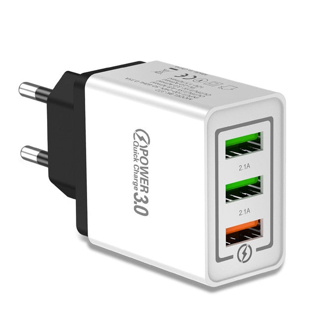 USLION Quick Charge 3.0 USB Phone Charger For Samsung S8 S9 Xiaomi mi 8 Huawei Fast Wall Charging For iPhone 6 7 8 X XS Max iPad
