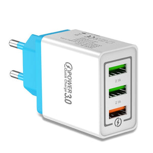 USLION Quick Charge 3.0 USB Phone Charger For Samsung S8 S9 Xiaomi mi 8 Huawei Fast Wall Charging For iPhone 6 7 8 X XS Max iPad