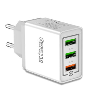 USLION Quick Charge 3.0 USB Phone Charger For Samsung S8 S9 Xiaomi mi 8 Huawei Fast Wall Charging For iPhone 6 7 8 X XS Max iPad