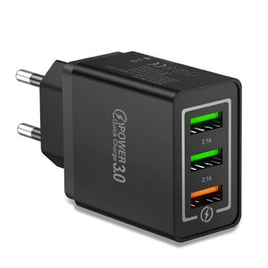 USLION Quick Charge 3.0 USB Phone Charger For Samsung S8 S9 Xiaomi mi 8 Huawei Fast Wall Charging For iPhone 6 7 8 X XS Max iPad