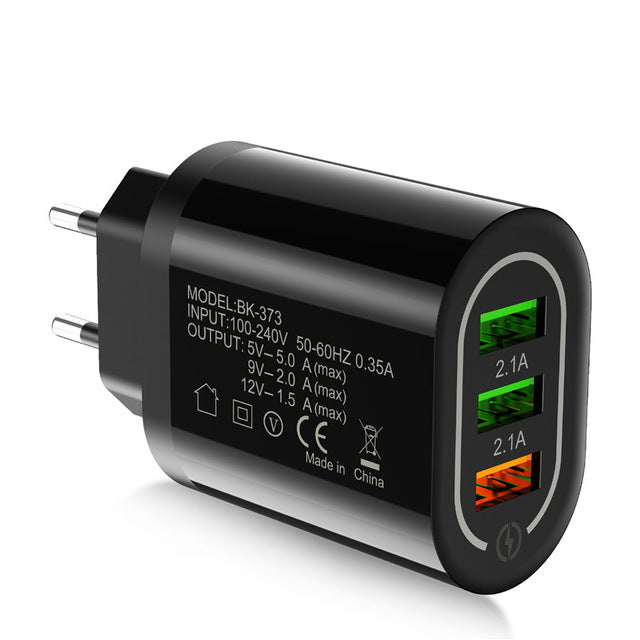 USLION Quick Charge 3.0 USB Phone Charger For Samsung S8 S9 Xiaomi mi 8 Huawei Fast Wall Charging For iPhone 6 7 8 X XS Max iPad