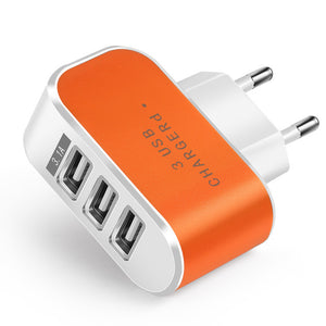 Acgicea 3 Ports USB Charger 5V 2A USB Wall Power Adapter EU Charger Charging For iPhone XS X Xiaomi Samsung Huawei Phone Charger