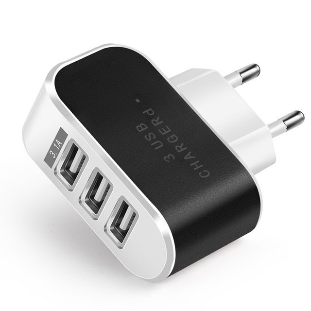 Acgicea 3 Ports USB Charger 5V 2A USB Wall Power Adapter EU Charger Charging For iPhone XS X Xiaomi Samsung Huawei Phone Charger
