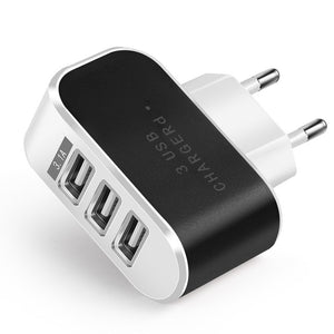 Acgicea 3 Ports USB Charger 5V 2A USB Wall Power Adapter EU Charger Charging For iPhone XS X Xiaomi Samsung Huawei Phone Charger