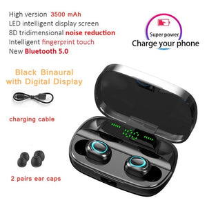 S11 TWS 3500mAh Power Bank Headphone LED Bluetooth 5.0 Earphone Headphones Wireless HIFI Stereo Earbuds Gaming Headset With Mic