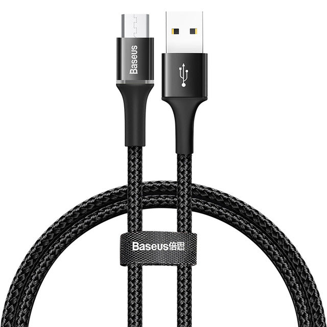 Baseus LED Lighting Micro USB Cable 3A Fast Charging Charger Microusb Cable For Samsung Xiaomi Android Mobile Phone Wire Cord 3m