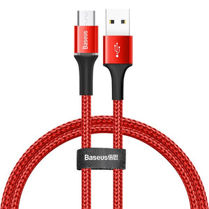 Baseus LED Lighting Micro USB Cable 3A Fast Charging Charger Microusb Cable For Samsung Xiaomi Android Mobile Phone Wire Cord 3m