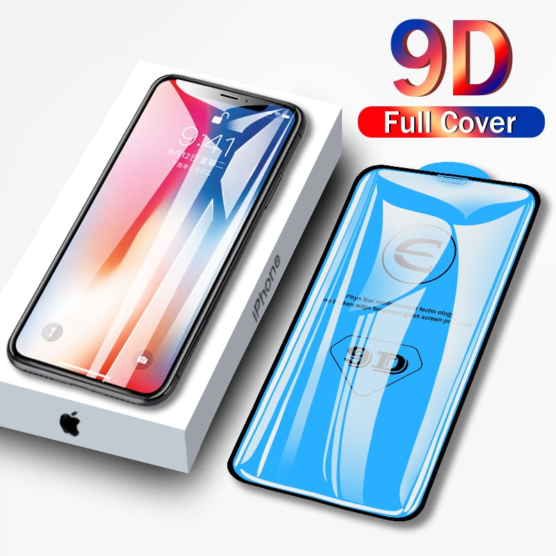 9D protective glass for iPhone 6 6S 7 8 plus X XS 11 pro MAX glass on iphone 7 6 8 plus XR XS MAX 11 Pro MAX 11 screen protector