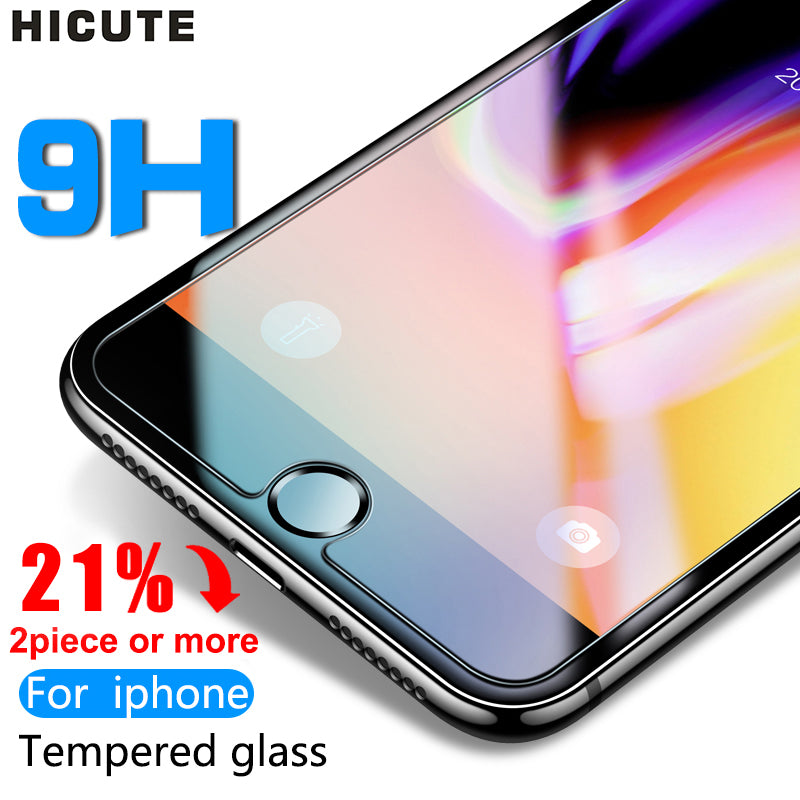Protective tempered glass for iphone 7 6 6s 8 plus 11 pro XS max XR x glass iphone 7 8 x screen protector glass on iphone 7 6S 8