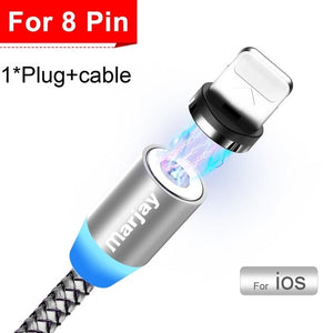 Cable Micro USB magnético Marjay para iPhone Samsung, Android, cargador magnético de carga rápida, Cable USB tipo C, Cable de teléfono móvil