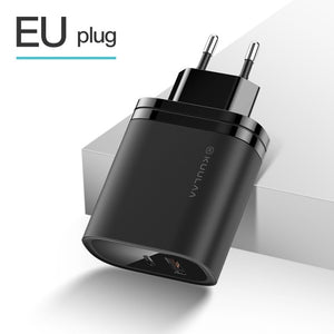 KUULAA 36W USB Charger Quick Charge 4.0 PD 3.0 Fast Charger US EU Plug Adapter Supercharger For iPhone 11 X XR XS 8 Xiaomi Mi 9