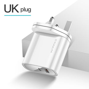 KUULAA 36W USB Charger Quick Charge 4.0 PD 3.0 Fast Charger US EU Plug Adapter Supercharger For iPhone 11 X XR XS 8 Xiaomi Mi 9