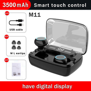 3500mAh LED Bluetooth Wireless Earphones Headphones Earbuds TWS Touch Control Sport Headset Noise Cancel Earphone Headphone