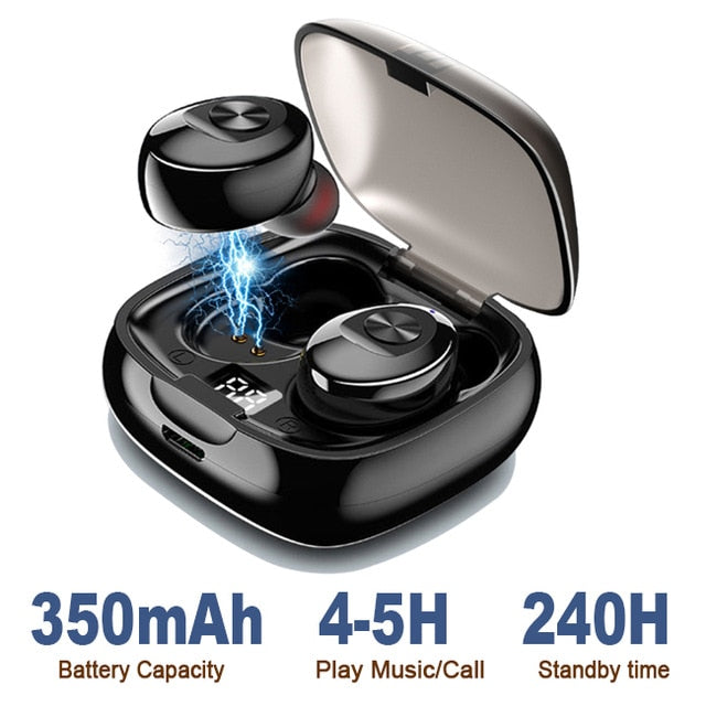 G02 TWS 5.0 Bluetooth 9D Stereo Earphone Wireless Earphones IPX7 Waterproof Earphones 3300mAh LED Smart Power Bank Phone Holder